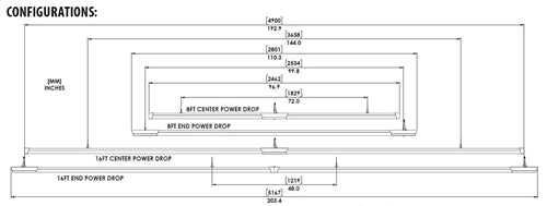 Lithonia LL8 10000LM 80CRI 30K EPD MIN10 ZT MVOLT MB 8' LED Suspended, 10000 Lumens, 80 CRI, 3000K, End Power Drop, Dims to 10%, Generic 0-10V Dimming, 120-277V,