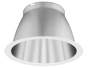 Lithonia LO4 AR TRW LD 4" Round Clear Downlight Trim, Matte Diffuse Finish, White Painted Flange