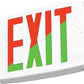 Lithonia LQM S W RG MVOLT EL HO M6 Quantum LED Exit Sign, Stencil Face, White housing, Red/Green Switchable Letter, 120-277V, Nicked Cadmium Battery, High-Output