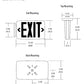 Lithonia LQM S W 3 R MVOLT EL N SD M6 Quantum LED Exit Sign, Stencil Face Type, White Housing, 3 Single Faces, Red letter, 120-277V, Nickel Cadmium Battery, Self-Diagnostics