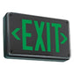 Lithonia LV S 2 G 120/277 UM All-Condition LED Exit Light, Stencil Face, Black Faceplate on Black Housing, Single Face, Green Letter, 120/277V, Universal Mount