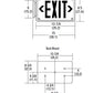 Lithonia LV S W 2 R 120/277 EL N UM All-Condition LED Exit Light, Stencil Face, White Faceplate on White Housing, Single Face, Red Letter, 120/277V, Nickel-Cadmium Battery, Universal Mount