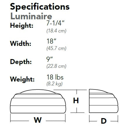 Lithonia MRW LED P1 40K SR4 MVOLT E10WH DDBXD 20W Architectural Wall Sconce, 4000K, Type 4 Distribution, 120-277V, 10W Emergency Battery Back Up, Dark Bronze