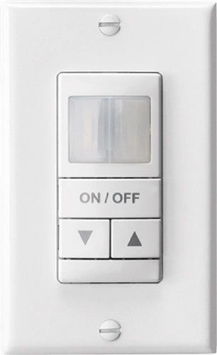 Lithonia NWSX PDT LV DX WH nLight Low Voltage Wall Switch Occupancy Sensor, Dual Technology, Raise/Lower Dim Control, No Night Light, White