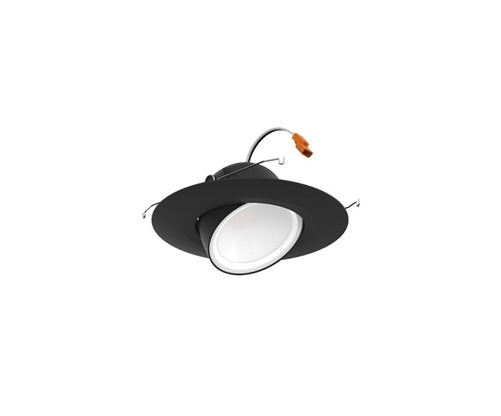 Lithonia RB4A SWW5 MB 4" Adjustable LED Trim Kit, Switchable Color Temperature 2700K, 3000K, 3500K, 4000K, 5000K, Matte Black
