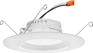 Lithonia RB56 SWW5 MW M6 10.2W 5"/6" Switchable White LED Baffle Trim Kit, 860 Lumens, 2700K-5000K, 90 CRI, 120V, 100%-10% Dimming, White
