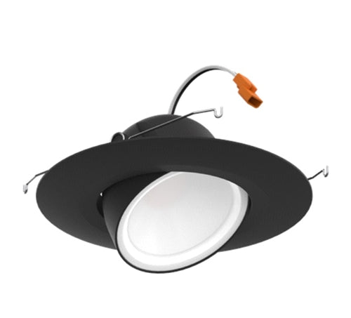 Lithonia RB56A SWW5 MB M6 9W 5"/6" Adjustable Switchable White LED Trim Kit, 800 Lumens, 2700K-5000K Switchable CCT, 90 CRI, 120V, Matte Black