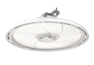 Lithonia REBL ALO16 UVOLT SWW3 80CRI DBL M2 LED Round High Bay, Switchable Lumens 24000LM/27000LM/30000LM, 120-347V, UVOLT Driver, Switchable CCT 3500K/4000K/5000K, 80 CRI, Matte Black