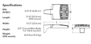 Lithonia RSX1 LED P3 40K R5 MVOLT SPA DDBXD LED Area Light, 4000K Color Temperature, Type  Distribution, 120-277V, Square Pole Mounting, Dark Bronze Finish