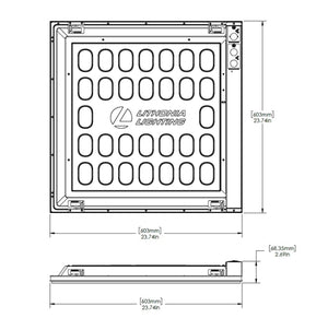 Lithonia SPX 2X2 4000LM 80CRI 35K BFR 3DCB MIN1 ZT MVOLT MW 2'x2' LED Troffer, 4000 Lumens, 80 CRI, 3500K, Bezel Frame, 3D Center Basket Optic, Dims to 1%, 0-10V Dimming, 120-277V, Matte White