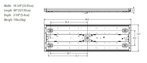 Lithonia TRUW 48 ALO26 CMP 8SWW2 ZT MVOLT 4' LED Wrap, Wide Body, Curved Microprismatic Diffuser, Selectable 5500/6500/7500 Lumens, 120-277V, Selectable CCT 3000/4000/5000K, 0-10V