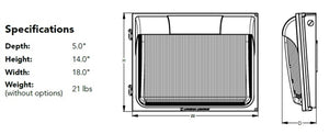 Lithonia TWX3 LED ALO 50K MVOLT PE DDBTXD Outdoor LED Wallpack Adjustable Light Output 5000K with Photocell, in Dark Bronze