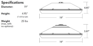 Lithonia VCPGX LED V8 P3 35K 80CRI T5M MVOLT SRM DNAXD LED Parking Garage Light, 8 Light Engines, P3 Package, 3500K, 80 CRI, Type V Medium Dist, 120-277V, Surface Mount, Natural Aluminum