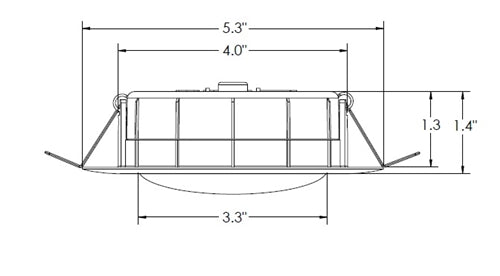 Lithonia WF4 ADJ SWW5 90CRI MB 4" Gimbal Wafer Housing-Free LED Downlight, IC/ Non-IC, New Construction/ Remodel, Switchable Color Temperature, 2700K-5000K, 90 CRI, Matte Black