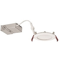 Lithonia WF4 LED 30K MB 9.6W Wafer LED Recessed Downlight, 3000K, 80CRI, 675 Lumens, Matte Black Finish