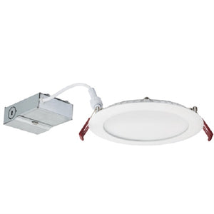 Lithonia WF6 LED 40K MW M6 1200 Lumens 6 inch LED Slim Recessed Downlight, Canless, 13 Watts, 4000K, Matte White, 100 Watt Equal