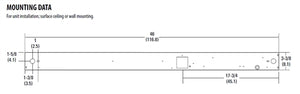 Lithonia WL4 40L EZ1 LP835 N100 NES7 DIM50 4' Wall Mount LED, 4000 Lumens, 120-277V, eldoLED Dims to 1%, 0-10V, 3500K, nLight No Lumen Management, nLight nES 7 PIR Integral Occupancy Sensor, Dims to 50% 