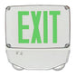 Lithonia WLTC 2 G SD TPS M4 Wet Location Double Face LED Green Exit Sign Combo with Battery Backup, White Double Face, Green Letter