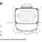 Lithonia WLTC 2 G SD TPS M4 Wet Location Double Face LED Green Exit Sign Combo with Battery Backup, White Double Face, Green Letter