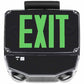 Lithonia WLTC B 1 G SD TPS M4 Wet Location LED Green Exit Sign Combo with Battery Backup, Black Single Face, Green Letter
