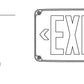 Lithonia WLTE W 2 R EL Wet Location Exit Sign, White Housing, Double Face, Red Letter, Nickel-Cadmium Battery