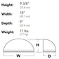Lithonia WSQ LED P2 40K SR3 120 PE E20WC DDBXD LED Architectural Wall Sconce, 4000K, Type III Distribution, 120V, Surface Mount, with Photocell and Battery Backup Dark Bronze Finish