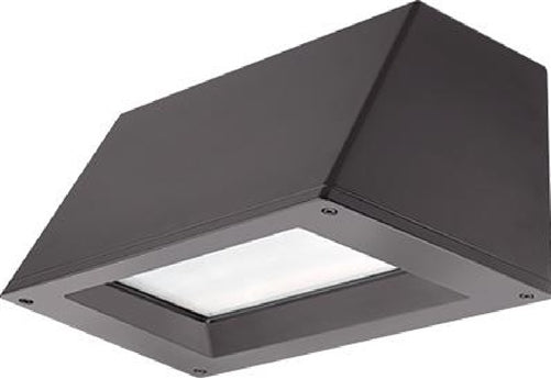 Lithonia WST LED P1 27K VW 120 PE DBLBXD 12W LED Outdoor Decorative Trapezoid Architectural Sconce, 2700K, Visual Comfort Wide Distribution, 120V, Photocelectric Cell, Textured Black