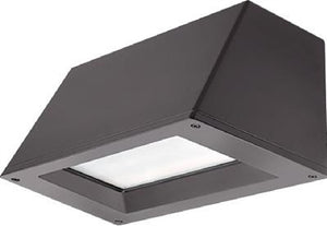 Lithonia WST LED P3 50K VW MVOLT DDBXD E20WH VG 50W LED Outdoor Decorative Trapezoid Architectural Sconce, 5000K, Visual Comfort Wide, 120-277V, Surface Mounting Bracket, 18W Emergency Battery Pack, Dark Bronze