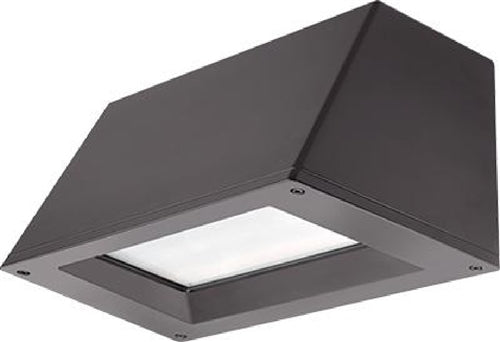 Lithonia WST LED P2 30K VW 277 PE DDBXD  25W LED Outdoor Decorative Trapezoid Architectural Sconce, 3000K Color Temperature, Visual Comfort Wide Distribution, 277V, Photoelectric Cell Button, Dark Bronze Finish