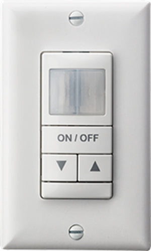 Lithonia WSX PDT D SA WH Dimming Occupancy Sensor Wall Switch, Dual Technology Detection Mode, Manual On, 120-277V, White