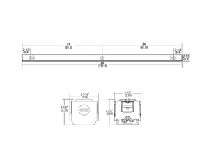 Lithonia ZL1N L48 7000LM FST MVOLT 30K 80CRI WH 7000 Lumens 3000K 4ft LED Strip Light Fixture Frosted Lens 52 Watts 3-Lamp T8 Equal 120-277V