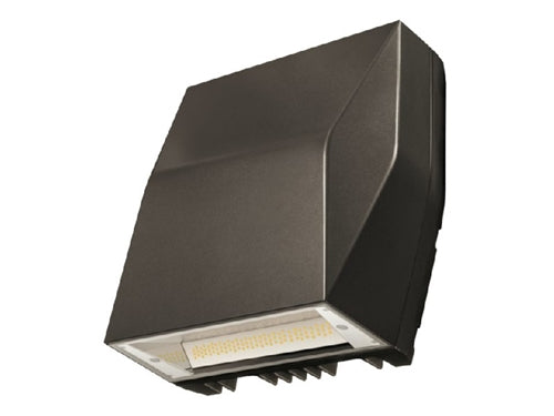Lumark AXCS1A-PC-CBP 14W Axcent LED Wall Light, Futt Cutoff, 4000K, 120-277V Photocontrol, Cold Weather Battery Pack, Carbon Bronze Finish