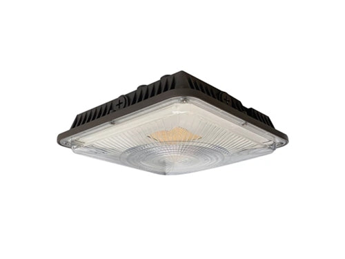 Lumark CLCS30S-PC 50-120W Low Profile Canopy Parking Garage Light, Surface Mount, Selectable Lumens: 7300-17600 lumens, 120-277V, Bronze with Photocell