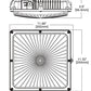 Lumark CLCS30S-PC 50-120W Low Profile Canopy Parking Garage Light, Surface Mount, Selectable Lumens: 7300-17600 lumens, 120-277V, Bronze with Photocell