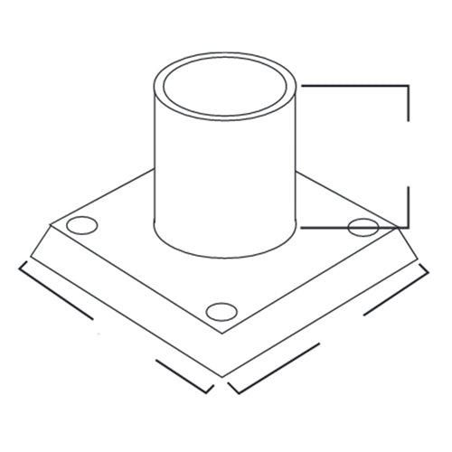 Lumark FA63 3" O.D. Surface Mount Bracket