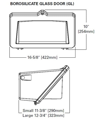 Lumark LDWP-GL-3B-ED 27W LED Wallpack, Solid State Light-Emitting Diodes, Borosilicate Glass Door, 3 Package, 3333 Lumens, 5000K, Electronic LED Dimming, 0-10V Driver