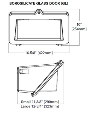 Lumark LDWP-GL-3B-ED 27W LED Wallpack, Solid State Light-Emitting Diodes, Borosilicate Glass Door, 3 Package, 3333 Lumens, 5000K, Electronic LED Dimming, 0-10V Driver