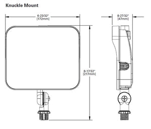 Lumark LSF65-KN-PC 50-70-90-120W LED Floodlight, Selectable CCT 3000K-4000K-5000K , 70 CRI, 120-347V, 50-60 Hz, Knuckle Mount, Dusk-to-Dawn via Button-Type Photocontrol