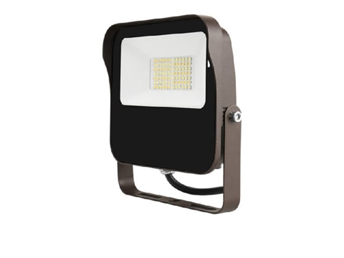 Lumark LSF120-TR-PC 25-35-45-65W LED Floodlight, Selectable CCT 3000K-4000K-5000K , 70 CRI, 120-347V, 50-60 Hz, Trunnion Mount, Dusk-to-Dawn via Button-Type Photocontrol