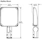 Lumark LSF120-SF-PC 50-70-90-120W LED Floodlight, Selectable CCT 3000K-4000K-5000K , 70 CRI, 120-347V, 50-60 Hz, Slipfitter Mount, Dusk-to-Dawn via Button-Type Photocontrol