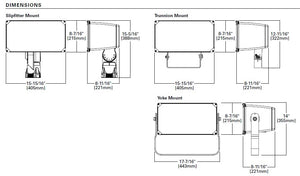Lumark NFFLD-C25-S Night Falcon LED Floodlight, 120-277V, 10500 Lumens, Slipfitter Mount