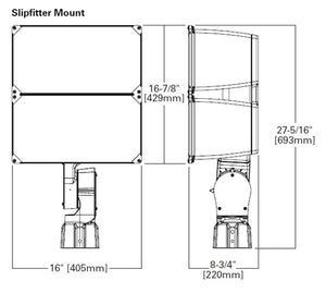 Lumark NFFLD-L-C100-D-480-66-S-CB 252W Night Falcon Large LED Floodlight, 120-277V, 33900 Lumens, 0-10V Dimming, NEMA 6Hx6V Wide, Slipfitter Mount, Carbon Bronze