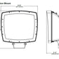 Lumark NHRS100UT 80-290W Night Harrier Large LED Floodlight, Selectable CCT 3000K-4000K-5000K, 70 CRI, 120-277V, Trunnion Mount