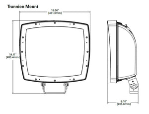 Lumark NHRS100UT 80-290W Night Harrier Large LED Floodlight, Selectable CCT 3000K-4000K-5000K, 70 CRI, 120-277V, Trunnion Mount