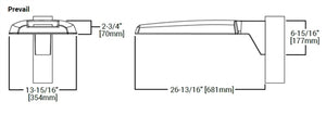 Lumark PRV-C40-D-UNV-T4-SA-BZ Prevail LED Area Light, 2 LEDs, 17,100 Lumens, 0-10V Dimming, 120-277V, Type IV Distribution, QM Standard Versatile Arm Mounting, Bronze