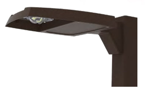 Lumark PRV-P-PA1C-740-U-T3-SA-BZ-HSS-SPB2 Prevail Petite LED Area Light, 1 Panel, 24 LED Rectangle, 950mA, 70 CRI, 4000K, 120-277V, Type III Distribution, Standard Versatile Amr, House Side Shield, Dimming Motion and Daylight Sensor, Bronze