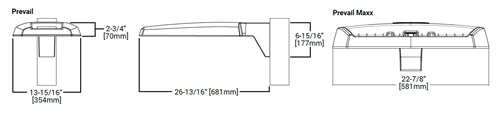 Lumark PRV-C60-740-D-UNV-T4-SA-BZ Prevail LED Area Light, 2 LEDs, 20000 Lumens, 70 CRI, 4000K, 0-10V Dimming, 120-277V, Type IV Distribution, QM Standard Versatile Arm Mounting, Bronze Finish