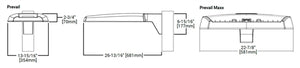 Lumark PRV-C60-740-D-UNV-T4-SA-BZ Prevail LED Area Light, 2 LEDs, 20000 Lumens, 70 CRI, 4000K, 0-10V Dimming, 120-277V, Type IV Distribution, QM Standard Versatile Arm Mounting, Bronze Finish