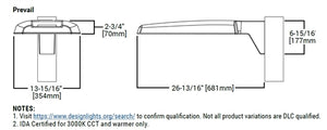 Lumark PRV-C15-730-D-UNV-T3-SA-BZ Prevail LED Area Light, 1 LED, 6900 Lumens, 70 CRI, 3000K, 0-10V Dimming, 120-277V, Type III Distribution, QM Standard Versatile Arm, Bronze