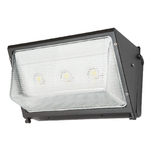 Lumark WPLLED-125-GL-UNV-PC 122W Glass LED Wallpack, 120-277V, 4000K, Button Photocell